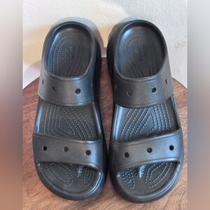 Crocs Classic Slide Sandal — Black — Like New